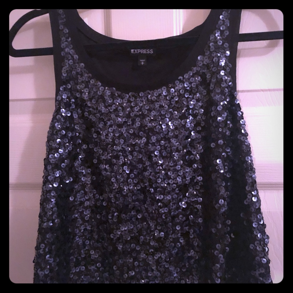 Express Sequin Crop Top
